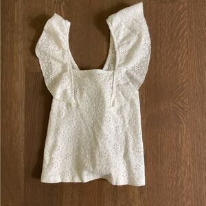 White Eyelet Sleeveless Top from Zara kids size 13-14